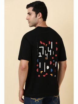 Allen Solly - Men Black Printed Crew Neck T-Shirt