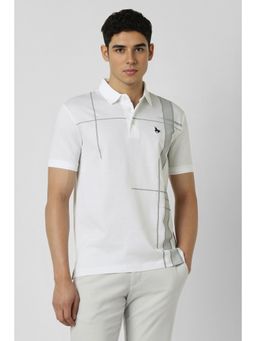 Van Heusen - Men White Polo Neck T-Shirt