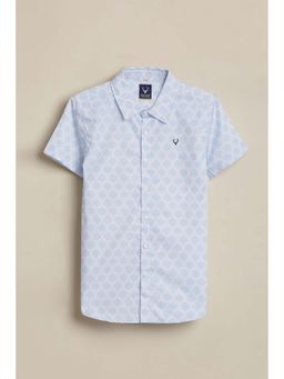 Allen Solly - Boys Sky Blue Print Casual Shirt