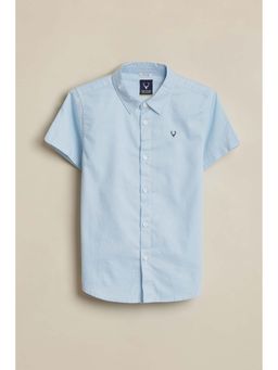 Allen Solly - Boys Light Blue Textured Casual Shirt