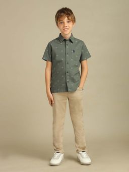 U.S. POLO ASSN. - Boys Brand Printed Boxy Fit Shirt
