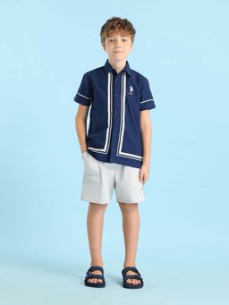 U.S. POLO ASSN. - Boys Vertical Striped Boxy Fit Shirt