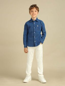 U.S. POLO ASSN. - Boys Regular Fit Dobby Shirt