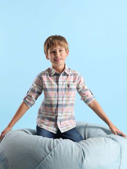 U.S. POLO ASSN. - Boys Pure Cotton Regular Fit Shirt