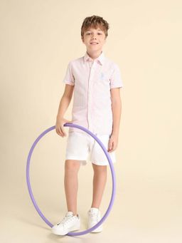U.S. POLO ASSN. - Boys Vertical Striped Boxy Fit Shirt