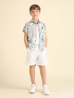 U.S. POLO ASSN. - Boys Floral Printed Regular Fit Shirt