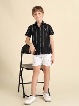 U.S. POLO ASSN. - Boys Vertical Striped Regular Fit Shirt