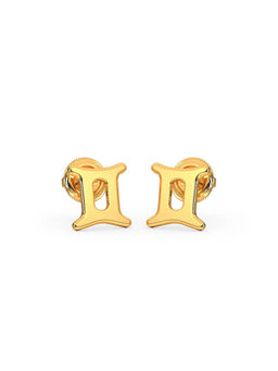 Candere by Kalyan Jewellers - 18K Yellow Gold Gemini Stud Earring for Women