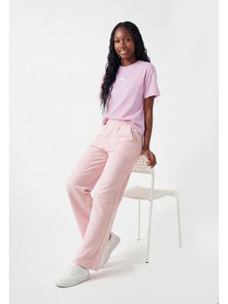 max - Girls Knit Wide Leg Pant - Pink