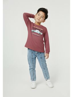 max - Boys Printed T-shirt - Purple