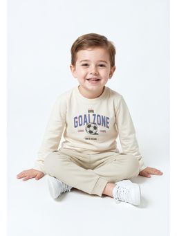 max - Boys Printed T-shirt - Beige