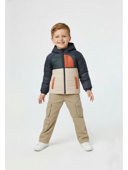 max - Boys Colourblock Hooded Bomber Jacket - Multi-Color