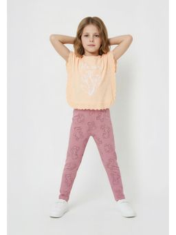 max - Girls Embroidered Poncho Top - Orange