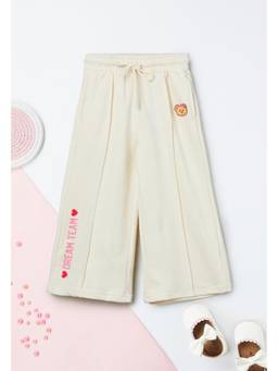 max - Girls Embroidered Pant - Off White