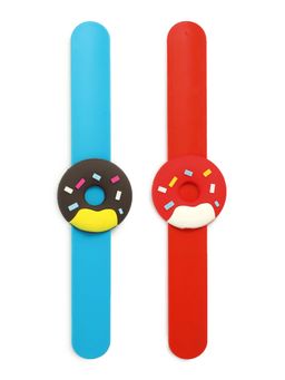 EL REGALO - Kids Bracelets Unisex Colors and Designs Blue and Red (Set of 2)