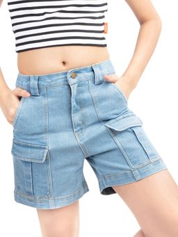 Olele - Girls Cotton Denim Shorts