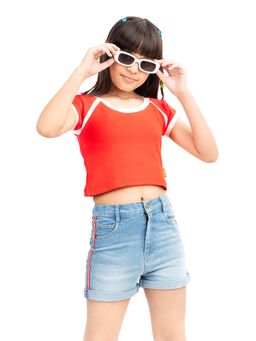 Olele - Girls Cotton Denim Shorts