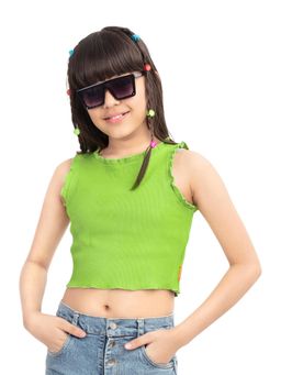Olele - Girls Cotton Rib Crop Top