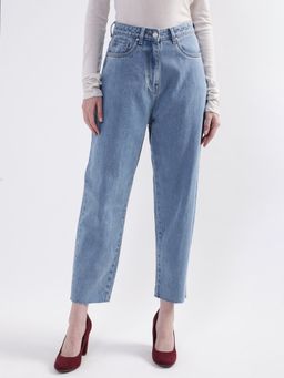 ELLE - Womens Light Blue Solid Jeans