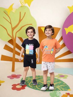 Toonyport - Multi-Colour Printed Cotton T-Shirts with Shorts (Pack of 4)