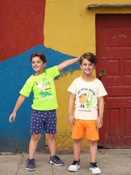 Toonyport - Multi-Colour Printed Cotton T-Shirts with Shorts (Pack of 4)