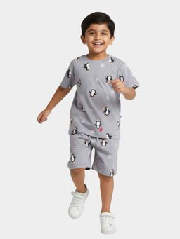 Orange Sugar - Party Penguin T-Shirt & Shorts