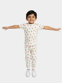 Orange Sugar - Half Sleeves T-Shirt & Joggers Beet Workout (Set of 2)