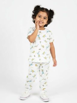 Orange Sugar - Half Sleeves T-Shirt & Joggers Bird Day (Set of 2)