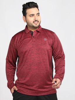 CHKOKKO - Red Men Full Sleeve Polo T-Shirt
