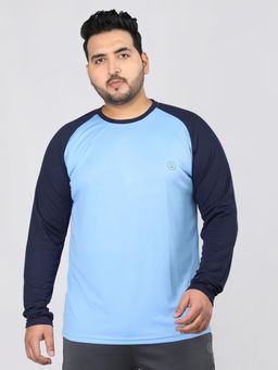 CHKOKKO - Blue Men Full Sleeve T-Shirt