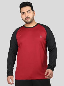 CHKOKKO - Maroon Men Full Sleeve T-Shirt
