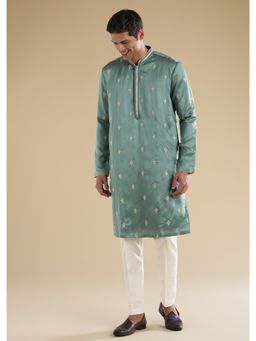 KALKI FASHION - Aqua Blue Zardosi Kurta & Pant