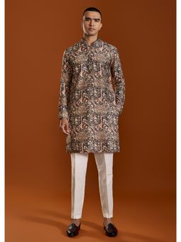 KALKI FASHION - Brown Printed Viscose Kurta