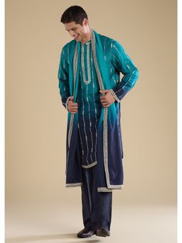 KALKI FASHION - Blue Ombre Kurta With Dupatta And Pants