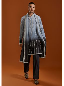 KALKI FASHION - Black Ombre Kurta & Pant With Dupatta