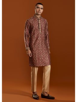 KALKI FASHION - Red Embroidered Kurta & Pant