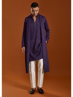 KALKI FASHION - Purple Silk Kurta & Pant With Dupatta