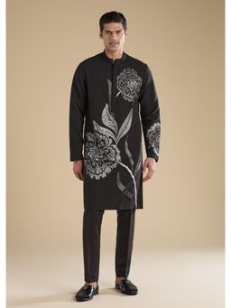 KALKI FASHION - Black Embellished Kurta & Pant With Pants