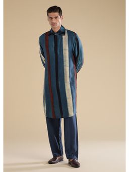 KALKI FASHION - Stripe Indigo Kurta & Pant