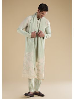 KALKI FASHION - Pista Green Kurta With Pants And Dupatta