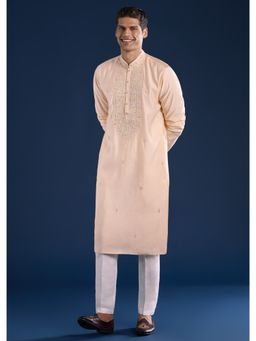 KALKI FASHION - Peach Zari Motif Kurta & Pant