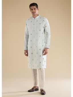 KALKI FASHION - Blue Mirror Detail Kurta & Pant