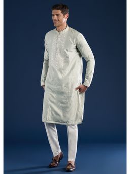 KALKI FASHION - Pista Green Classic Kurta & Pant