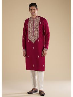 KALKI FASHION - Pink Mirror Embellished Kurta & Pant