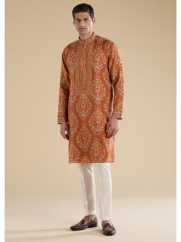 KALKI FASHION - Rust Floral Kurta & Pant