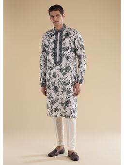 KALKI FASHION - Grey Mirror Detail Kurta & Pant