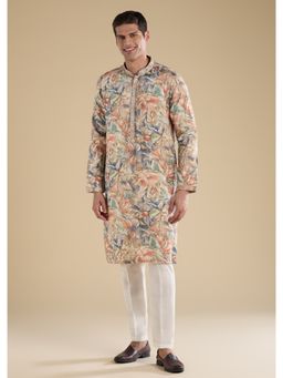 KALKI FASHION - Grey Embroidered Kurta & Pant With Pants