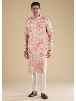 KALKI FASHION - Pink Embroidered Kurta & Pant And Pants