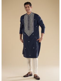 KALKI FASHION - Navy Blue Classic Kurta & Pant