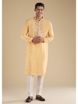 KALKI FASHION - Gold Embellished Kurta & Pant With Pants